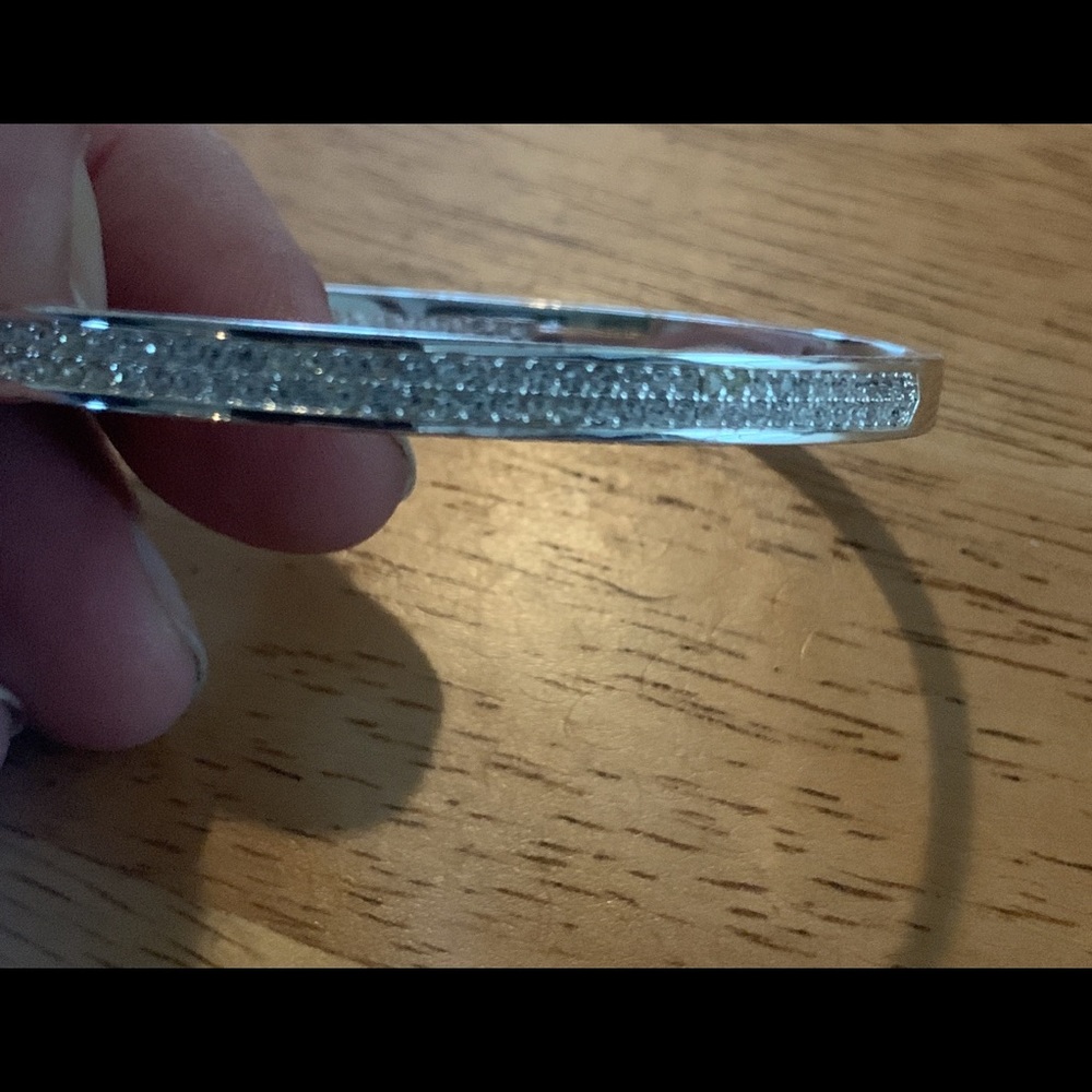 Silver bracelet with CZ diamonds